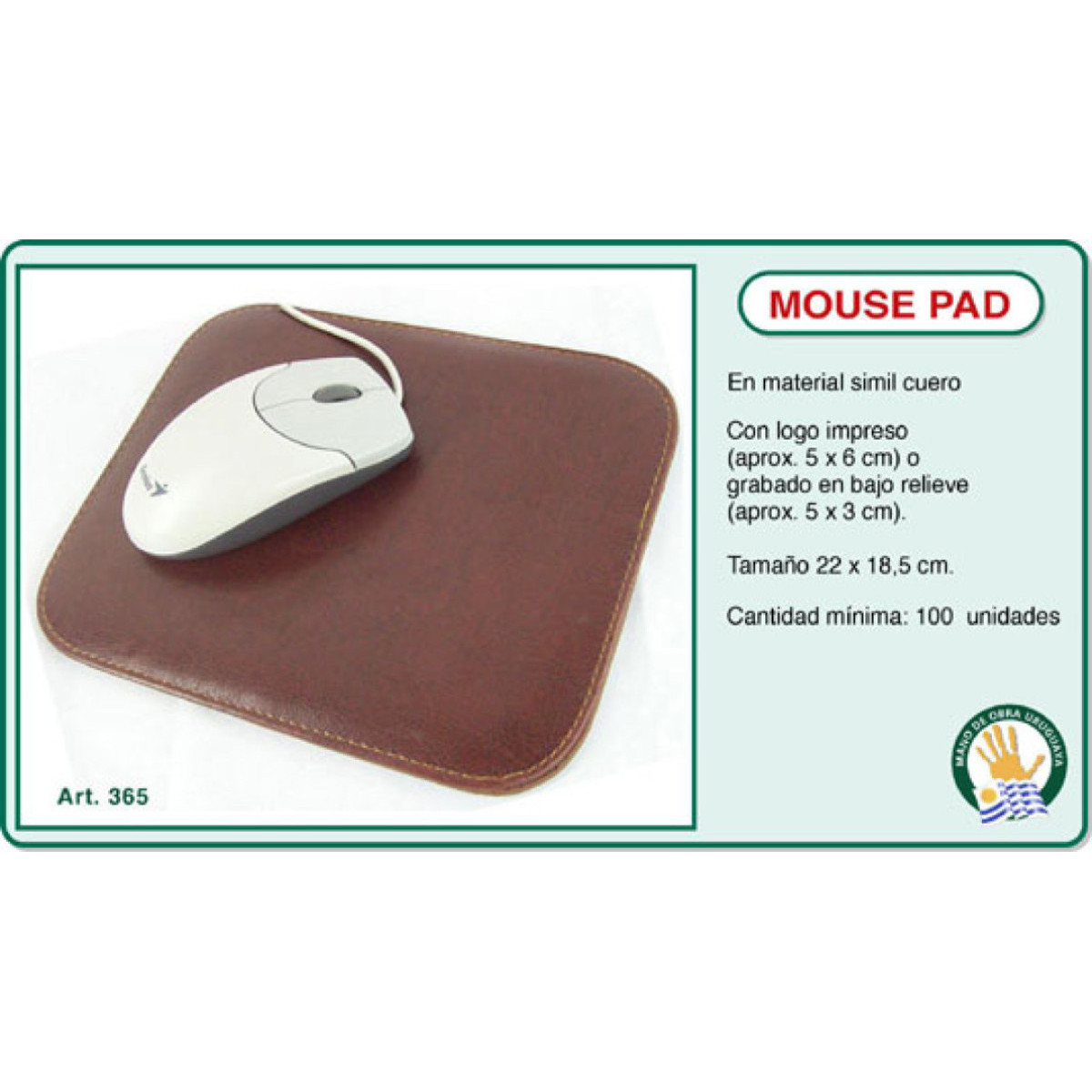 Mouse pad en cuero